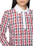  - THOM BROWNE - Round Collar Gingham Tweed Shift Dress