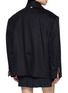Back View - Click To Enlarge - THOM BROWNE - Oversized Double Breasted Peacoat