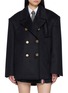 THOM BROWNE Oversized Double Breasted Peacoat
