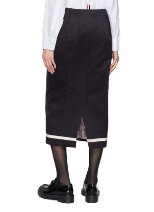 Back View - Click To Enlarge - THOM BROWNE - Calf Length Pencil Skirt