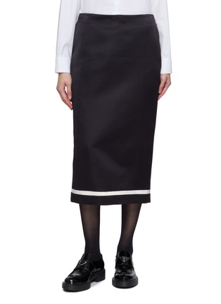 Main View - Click To Enlarge - THOM BROWNE - Calf Length Pencil Skirt