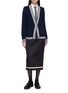 Figure View - Click To Enlarge - THOM BROWNE - Calf Length Pencil Skirt