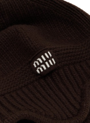 Detail View - Click To Enlarge - MIU MIU - Cappelli Moro Cashmere Wool Beanie