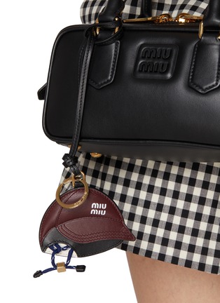 Front View - Click To Enlarge - MIU MIU - Baseball Cap Leather Bag Charm