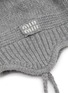 Detail View - Click To Enlarge - MIU MIU - Cappelli Grigio Cashmere Wool Beanie