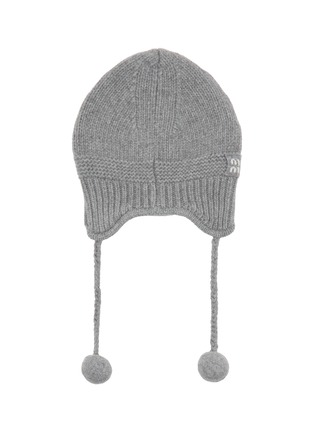 Figure View - Click To Enlarge - MIU MIU - Cappelli Grigio Cashmere Wool Beanie