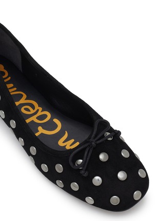 Detail View - Click To Enlarge - SAM EDELMAN - Alie Studded Suede Ballerina Flats