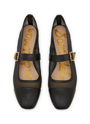 Detail View - Click To Enlarge - SAM EDELMAN - Miranda Mesh Leather Mary Jane Flats