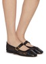 Figure View - Click To Enlarge - SAM EDELMAN - Miranda Mesh Leather Mary Jane Flats