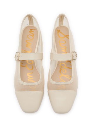 Detail View - Click To Enlarge - SAM EDELMAN - Miranda Mesh Leather Mary Jane Flats