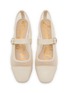 Detail View - Click To Enlarge - SAM EDELMAN - Miranda Mesh Leather Mary Jane Flats