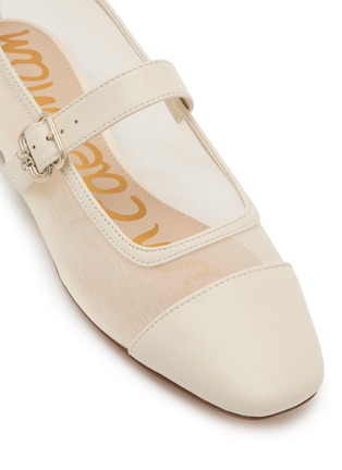 Detail View - Click To Enlarge - SAM EDELMAN - Miranda Mesh Leather Mary Jane Flats