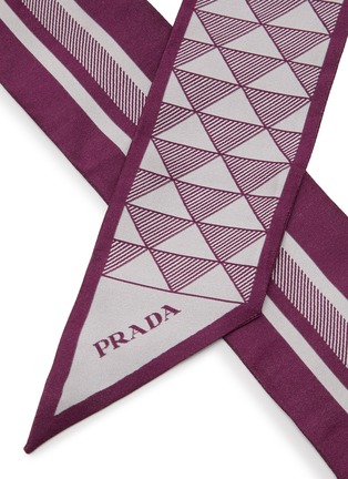 Detail View - Click To Enlarge - PRADA - Pattern Printed Silk Scarf