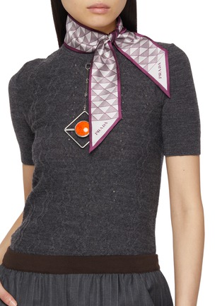 Figure View - Click To Enlarge - PRADA - Pattern Printed Silk Scarf