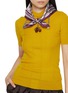 Figure View - Click To Enlarge - PRADA - Pattern Printed Square Silk Scarf