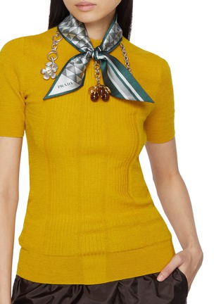 Figure View - Click To Enlarge - PRADA - Pattern Printed Silk Scarf