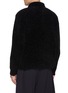 Back View - Click To Enlarge - SOLID HOMME - Open Collar Chenille Wool Blend Knit Cardigan