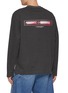Back View - Click To Enlarge - SOLID HOMME - Long Sleeve Back Logo Cotton T-Shirt