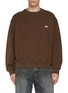 Main View - Click To Enlarge - SOLID HOMME - Printed Logo Cotton Sweatshirt