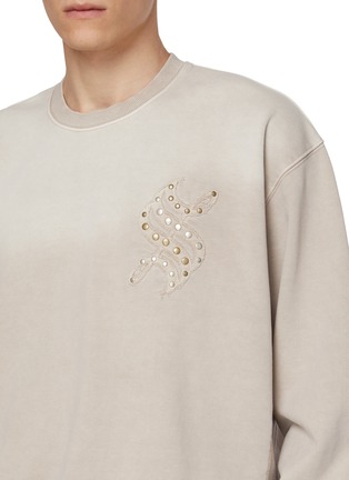  - SOLID HOMME - Stud Detail Cotton Sweatshirt