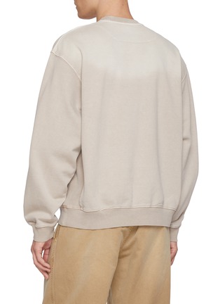 Back View - Click To Enlarge - SOLID HOMME - Stud Detail Cotton Sweatshirt