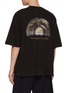 Back View - Click To Enlarge - SOLID HOMME - Oversized Graphic Cotton T-Shirt