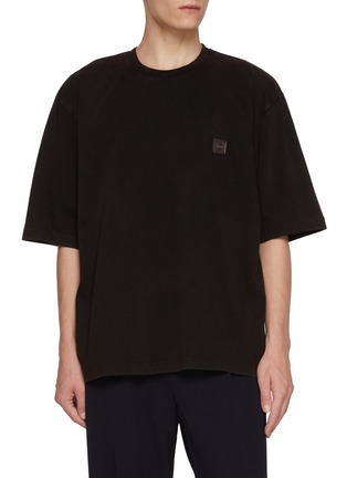 Main View - Click To Enlarge - SOLID HOMME - Oversized Graphic Cotton T-Shirt