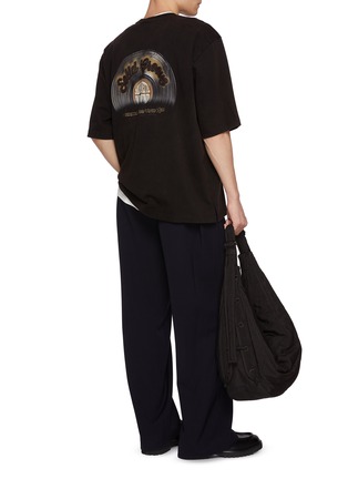 Figure View - Click To Enlarge - SOLID HOMME - Oversized Graphic Cotton T-Shirt