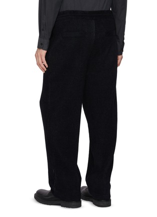 Back View - Click To Enlarge - SOLID HOMME - Drawstring Waist Textured Pants