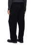 Back View - Click To Enlarge - SOLID HOMME - Drawstring Waist Textured Pants