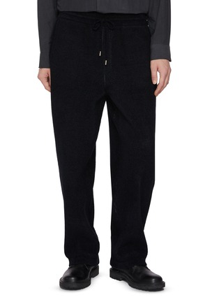 Main View - Click To Enlarge - SOLID HOMME - Drawstring Waist Textured Pants