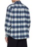 Back View - Click To Enlarge - SOLID HOMME - Chequered Pattern Cotton Flannel Shirt