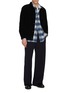 Figure View - Click To Enlarge - SOLID HOMME - Chequered Pattern Cotton Flannel Shirt