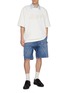 Figure View - Click To Enlarge - SOLID HOMME - Typography Graphic Cotton T-Shirt