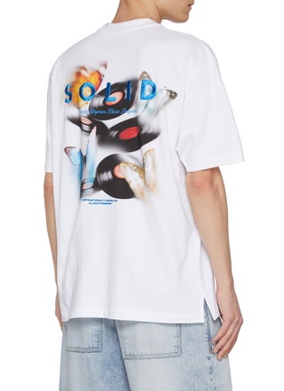 Back View - Click To Enlarge - SOLID HOMME - Printed Cotton T-Shirt