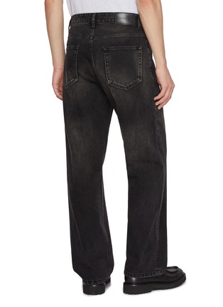 Back View - Click To Enlarge - SOLID HOMME - Dark Washed Straight Leg Jeans