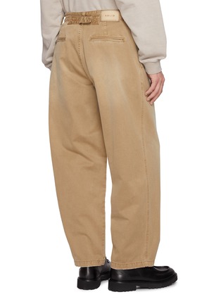 Back View - Click To Enlarge - SOLID HOMME - Garment Dyed Cropped Cotton Pants