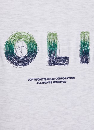  - SOLID HOMME - Logo Print Cotton T-Shirt