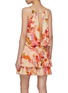Back View - Click To Enlarge - LITTLE JOE WOMAN BY GAIL ELLIOTT - A Million Days Floral Ruffle Mini Dress