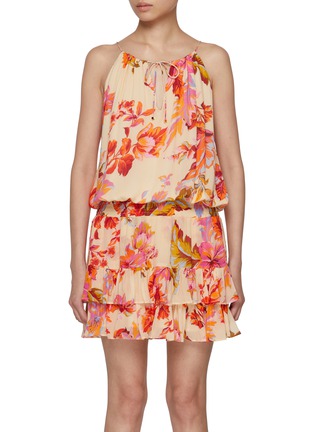Main View - Click To Enlarge - LITTLE JOE WOMAN BY GAIL ELLIOTT - A Million Days Floral Ruffle Mini Dress