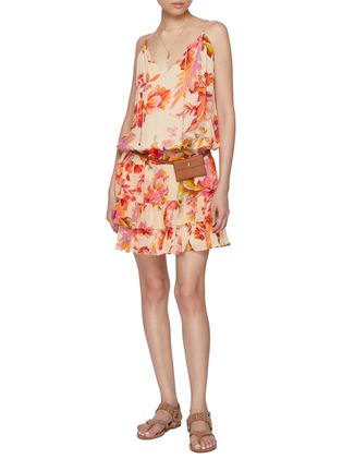 Figure View - Click To Enlarge - LITTLE JOE WOMAN BY GAIL ELLIOTT - A Million Days Floral Ruffle Mini Dress