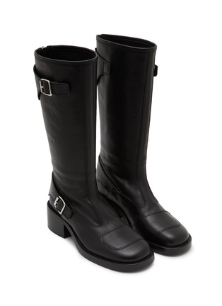 Detail View - Click To Enlarge - ANN DEMEULEMEESTER - Balo 50 Calf Leather High Biker Boots