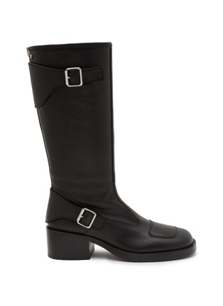 Main View - Click To Enlarge - ANN DEMEULEMEESTER - Balo 50 Calf Leather High Biker Boots