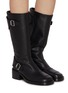 Figure View - Click To Enlarge - ANN DEMEULEMEESTER - Balo 50 Calf Leather High Biker Boots
