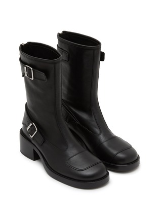 Detail View - Click To Enlarge - ANN DEMEULEMEESTER - Eero 50 Calf Leather Ankle Biker Boots
