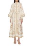 Main View - Click To Enlarge - ZIMMERMANN - Hypnotic Buttoned Linen Midi Dress
