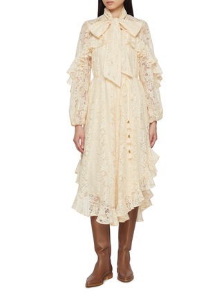 Main View - Click To Enlarge - ZIMMERMANN - Memento Lace Flutter Dress