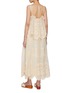 Back View - Click To Enlarge - ZIMMERMANN - Hypnotic Tiered Lace Slip Dress