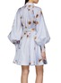 Back View - Click To Enlarge - ZIMMERMANN - Hypnotic Buttoned Linen Mini Dress