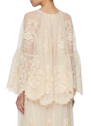 Back View - Click To Enlarge - ZIMMERMANN - Hypnotic Tiered Lace Blouse
